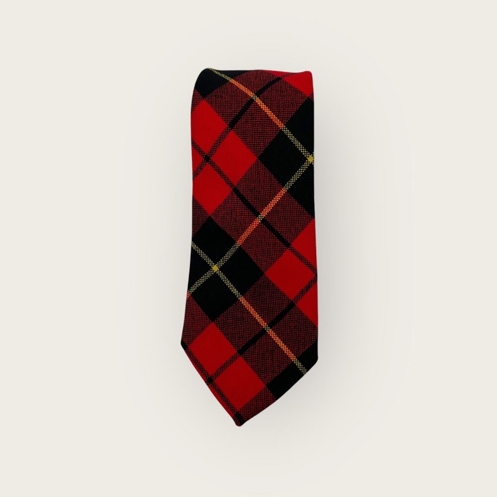 Ingles Buchan Men’s Modern Neck Tie Pure Wool Tartan Plaid. Made in Scotland